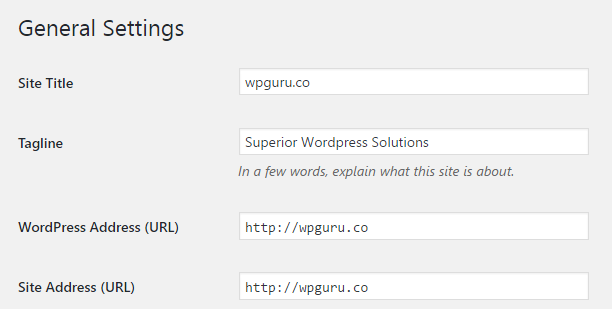 Changing the WordPress Site URL 1